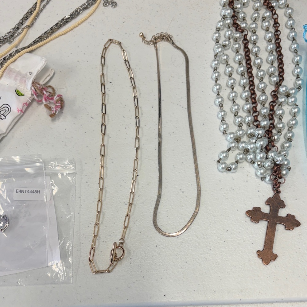 Silver and Gold Tone Chain Necklaces